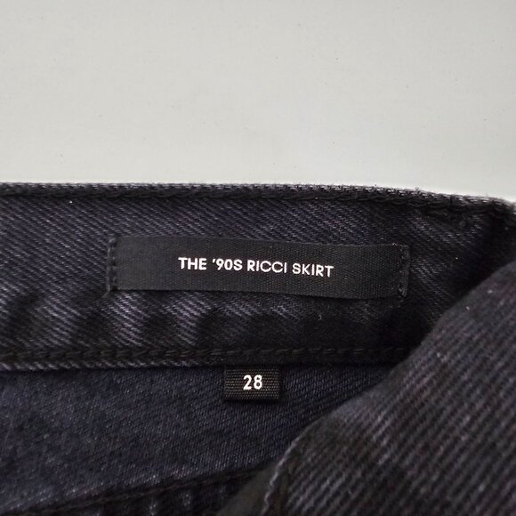 Artizia Denim Forum 28 Black The 90s Ricci Skirt Micro Mini  Mid Rise Jean - Picture 6 of 7